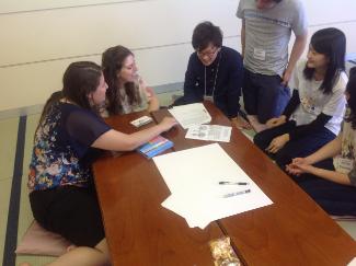 Roberts Fellows participated in a number of activities in 2013-14, including this English Camp with Shikoku University students in Japan.
